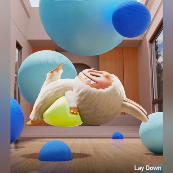 Labubu Lazy Yoga Figurine - "Lay Down" NIB - Picture 6 of 8